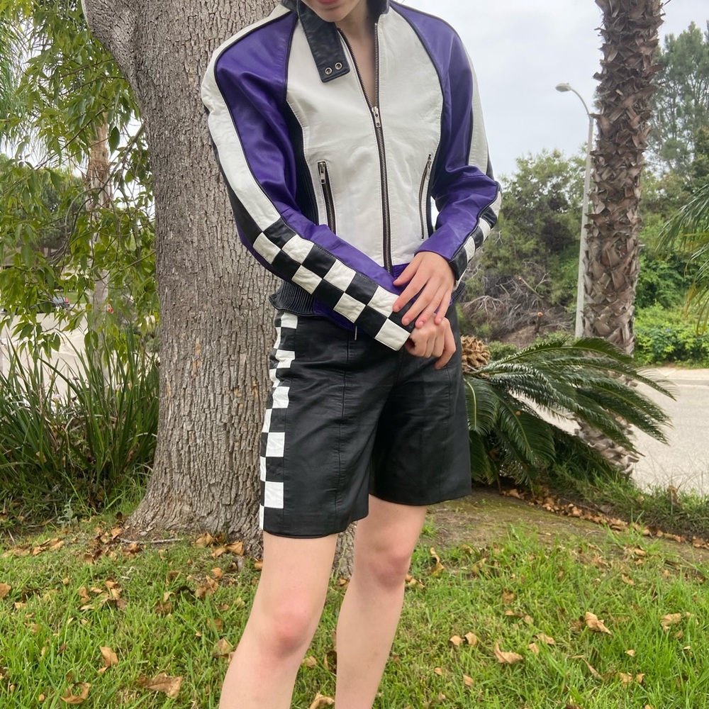 NorthBeach Leather Moto Jacket and short set